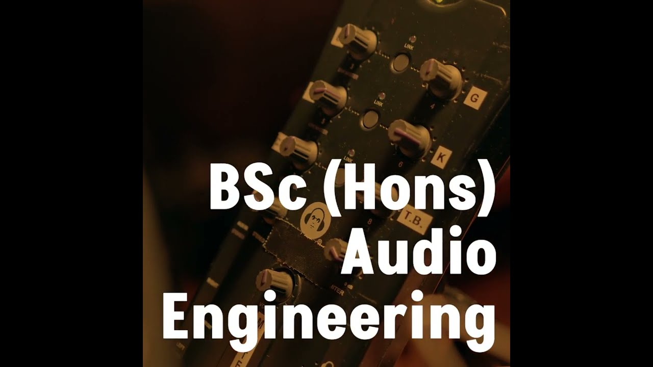 #ApplyNow to study Audio Engineering this September