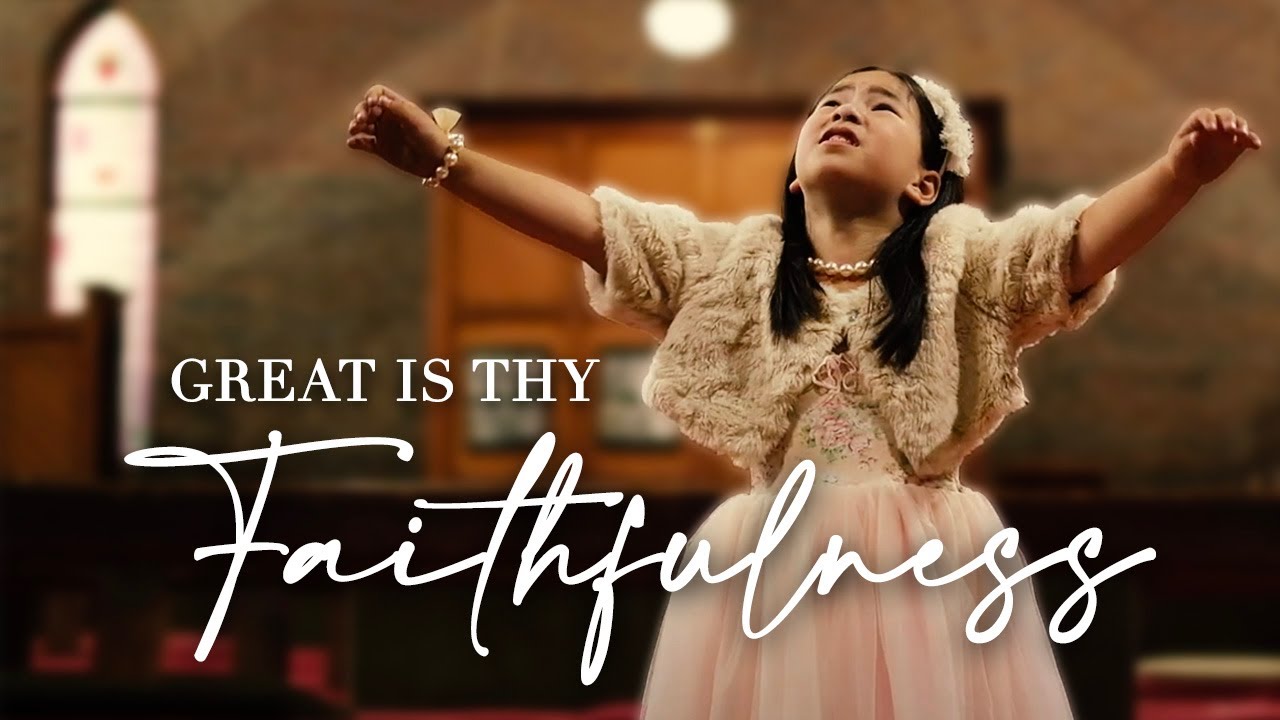 Anointed Child Singing GREAT IS THY FAITHFULNESS Cover | Six Year Old Sophia Worships Wholeheartedly