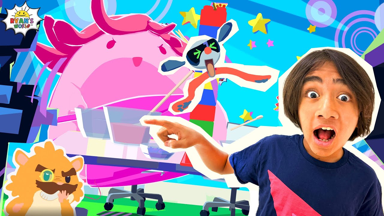 Ryan's World Time Travel Adventures | Packrat HACKED our Channel! Animation Episode 1