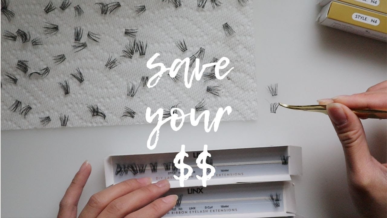 how to clean & reuse lash clusters | lilac st, lash linx, kiss falscara & lashify