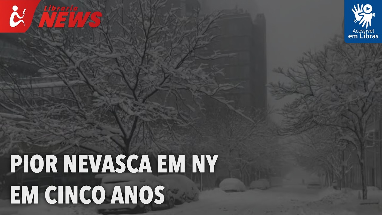 Pior nevasca em NY em cinco anos (Libras)