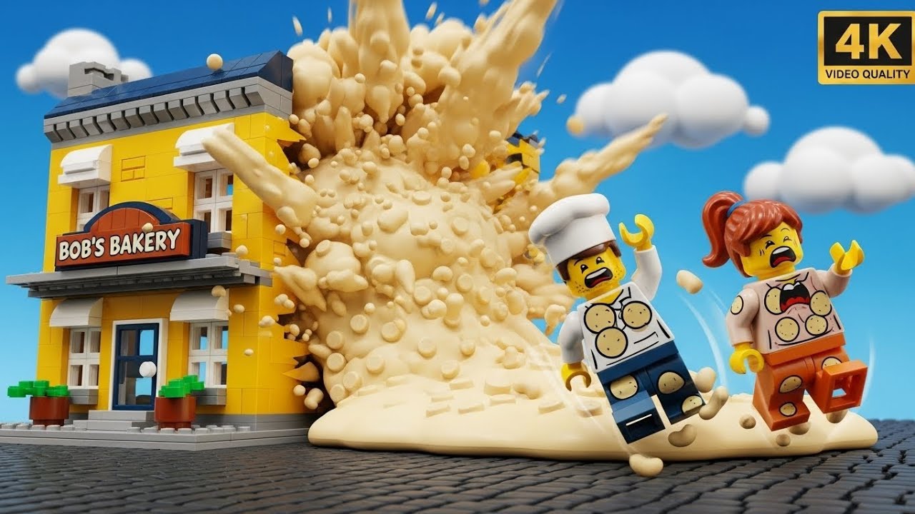 The LEGO City Bakery Exploded with Too Much Yeast! 🍞💥🏠