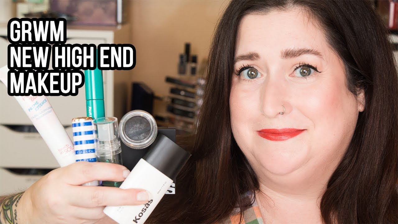 GRWM TRYING NEW HIGH END MAKEUP | Kosas, Milk Makeup, Becca, SUVA, Lancome, Thrive Causemetics