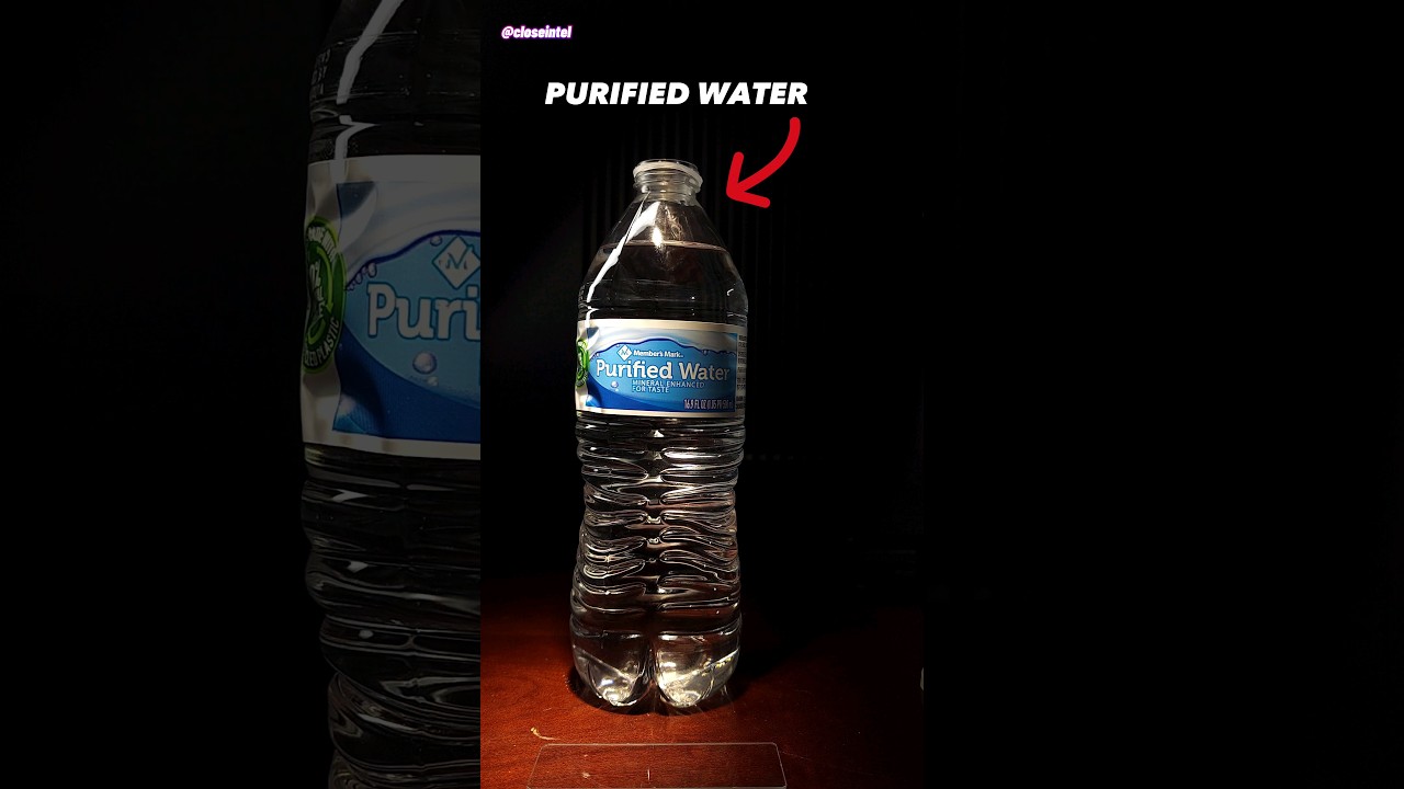 Бутылочная вода под микроскопом (с дополнительным белком)