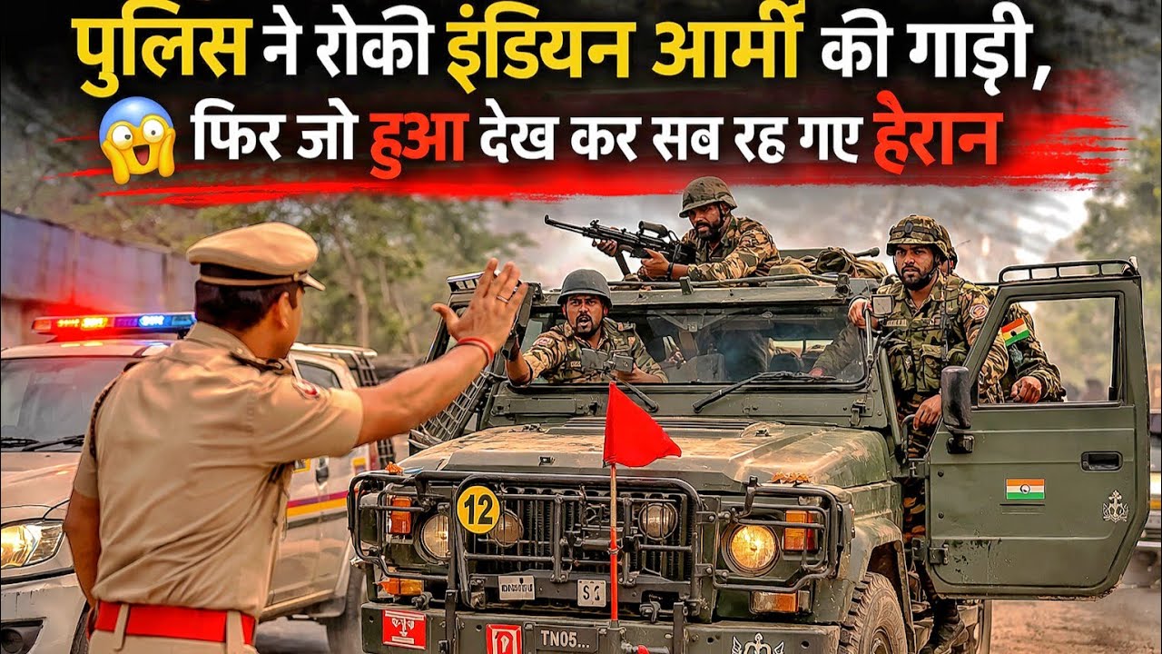 पुलिस🥷 ने रोकी इंडियन आर्मी की गाड़ी, 😱फिर जो हुआ देखकर सब रह गए हैरान | Indian Army Angry Moment