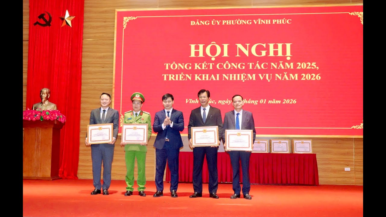 Đảng ủy phường Vĩnh Phúc tổng kết công tác năm 2025, triển khai nhiệm vụ năm 2026