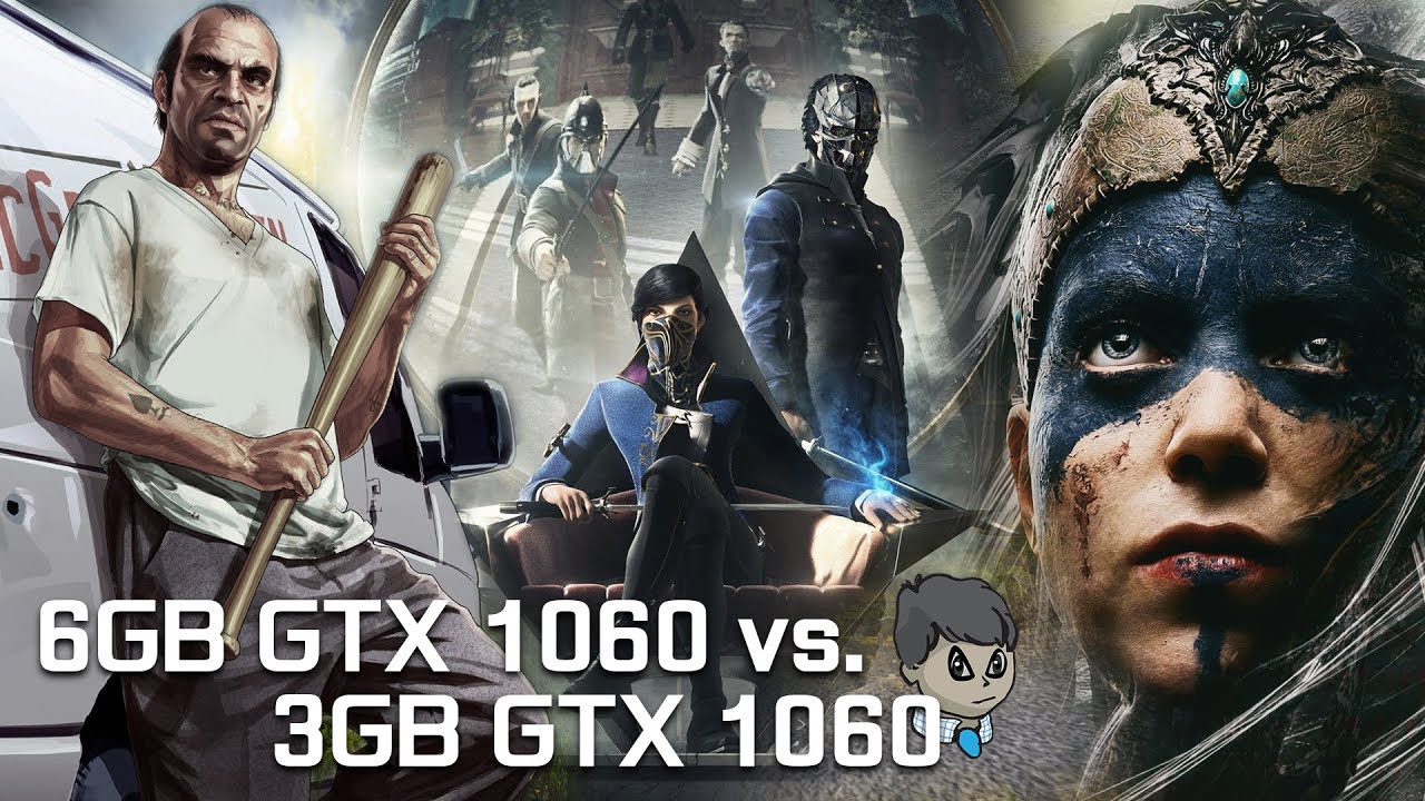 3GB GTX 1060 и 6GB GTX 1060 \ Cравнение с 12 играми \ GTA 5 к F1 2017
