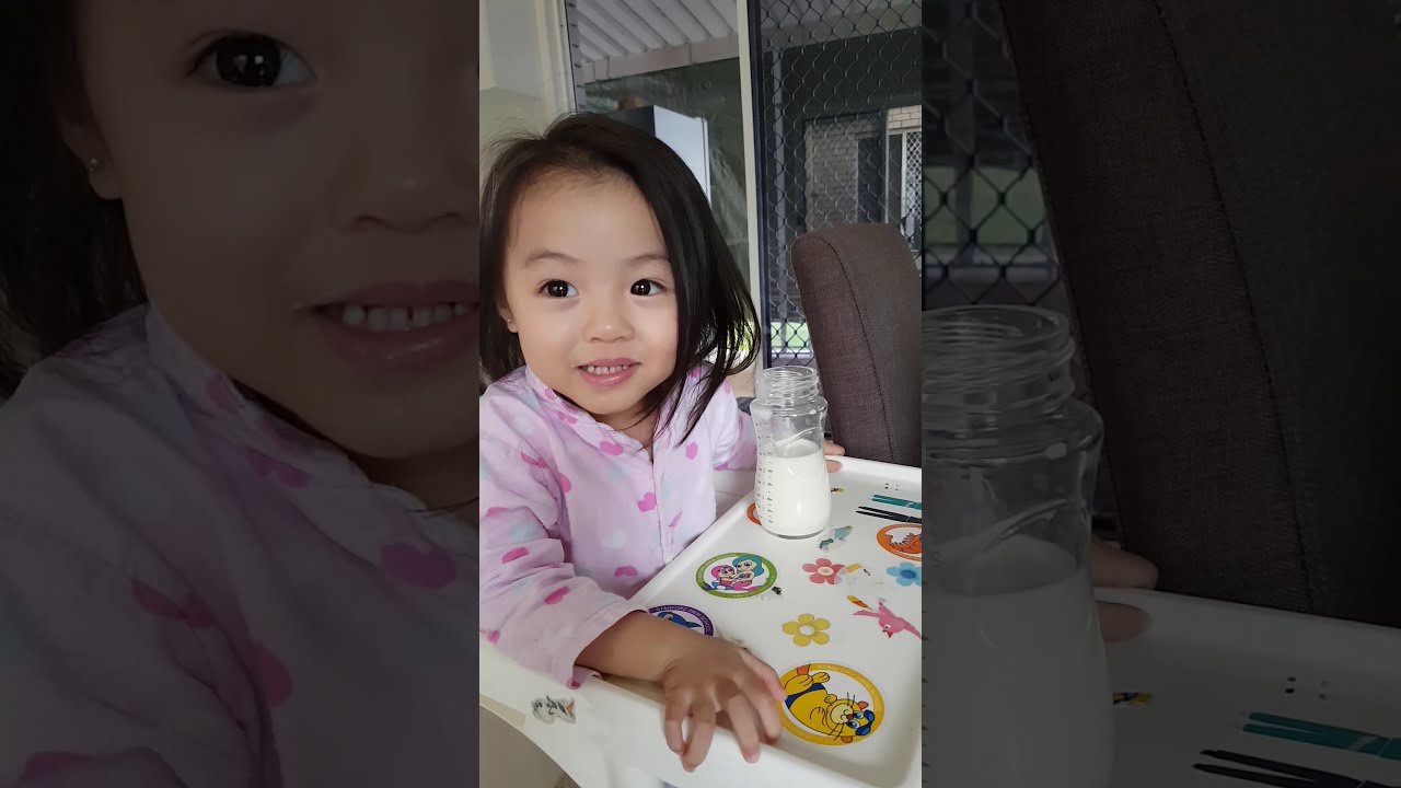 Drinking milk from a cup (Baby Aria)