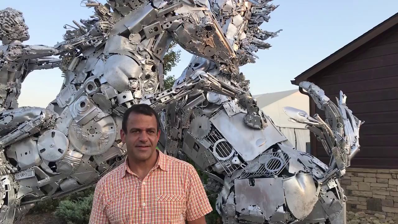 WEG2018 Interviewing Horse Sculpture Artist Thomas Humphries and suprise by Jockey Herb McCauley