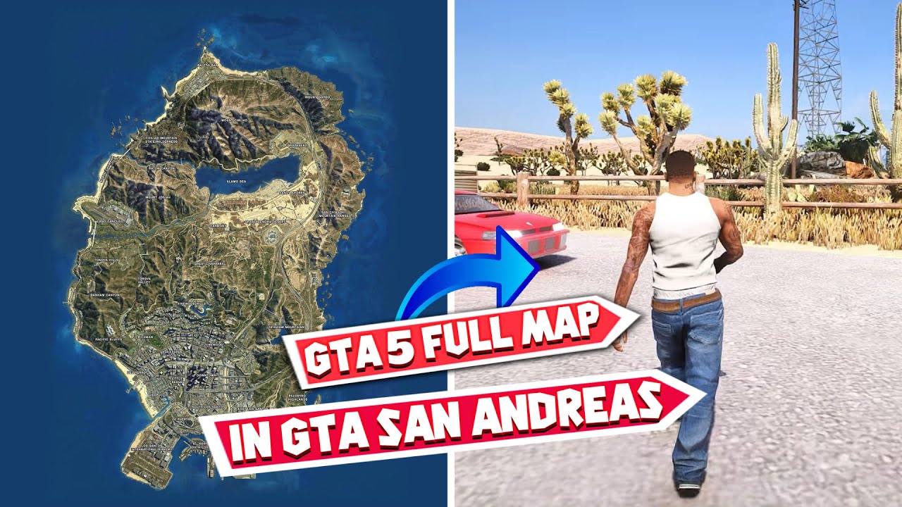 How To Add *GTA 5 Map* in GTA San Andreas😍Convert GTA SA into GTA 5 (Complete Guide) 2023