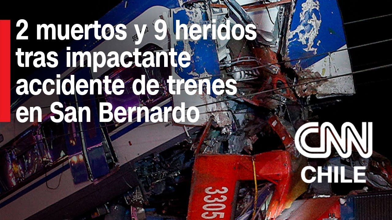 Fatal accidente de trenes en San Bernardo: Vagón quedó encima de convoy de carga