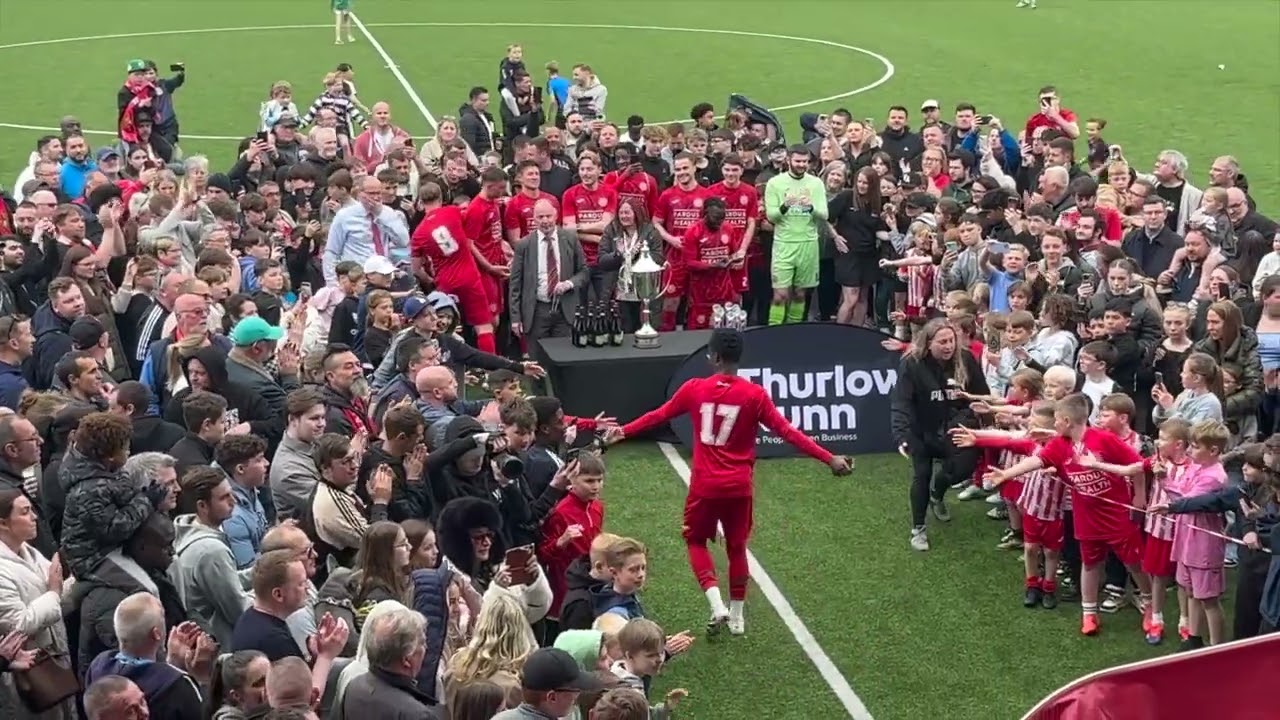 Harlow Town are crowned champions of the Eastern Counties Division South