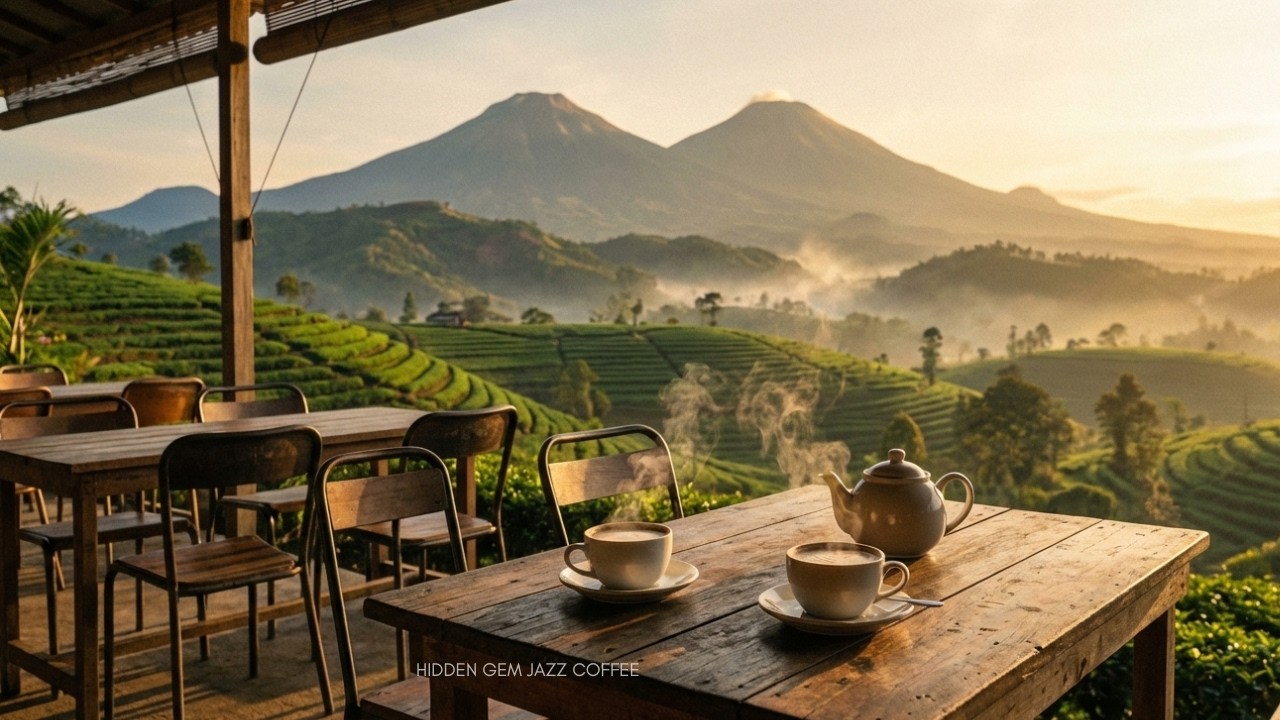 Cozy Jazz Coffee Shop ☀️ Morning Mountain View Ambience for Study, Work, & Focus