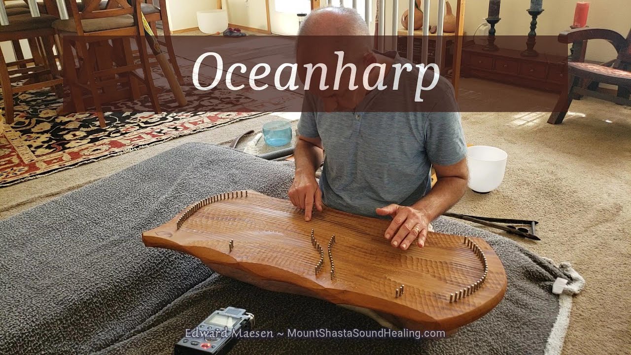 Relaxing Oceanharp sound healing meditation - with photography of Mt Shasta