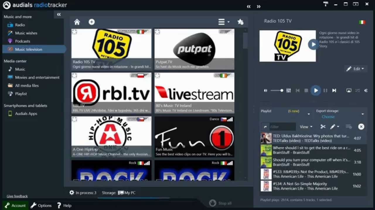 Audials 12 in 120 Seconds: Podcasts & Music TV