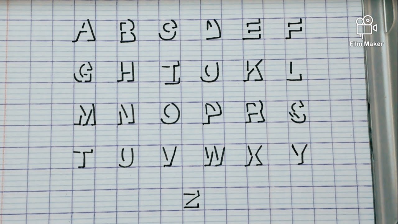 Comment écrire l’alphabet 3D au feutre avec une écriture soignée et agréable