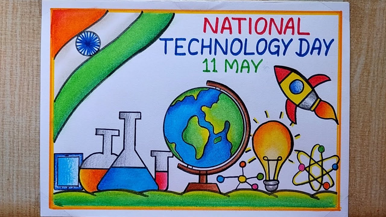 National Technology Day Poster Drawing easy,11 May | How to draw Technology Day Drawing