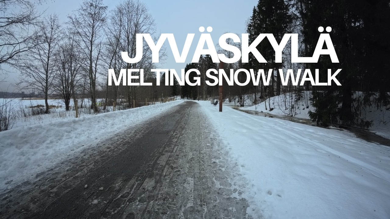 Melting Snow Walk in Jyväskylä Finland 💦 Spring is coming🌸