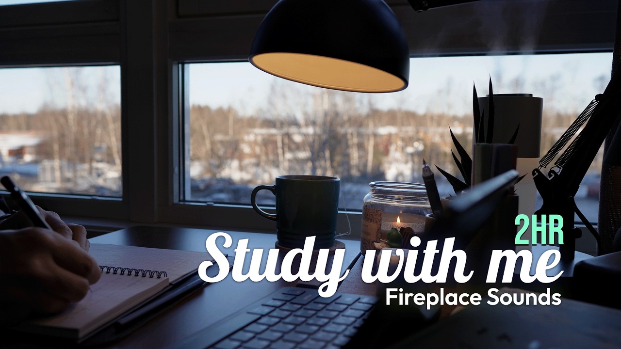 2-HOUR Study With Me ❄️ Winter Day | No Music | Pomodoro 50/10