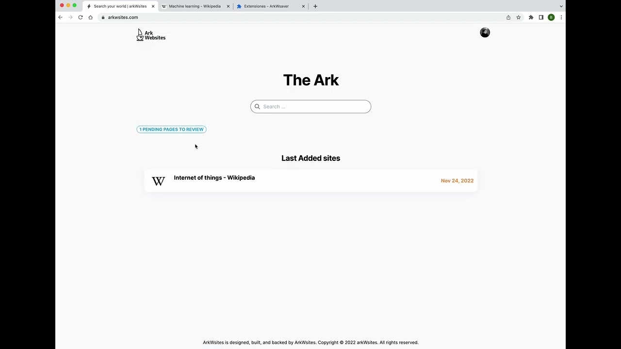 Configure and save webcontent