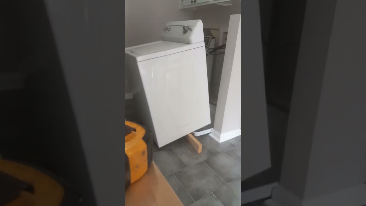 washing machine drip pan install