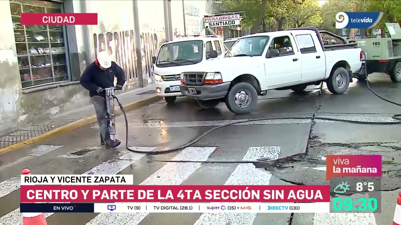 Tránsito cortado en Rioja y Vicente Zapata