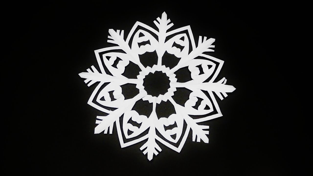 How to Make an Easy Paper Cutting Snowflake | Christmas Mandala Paper Art | Window Decoration
