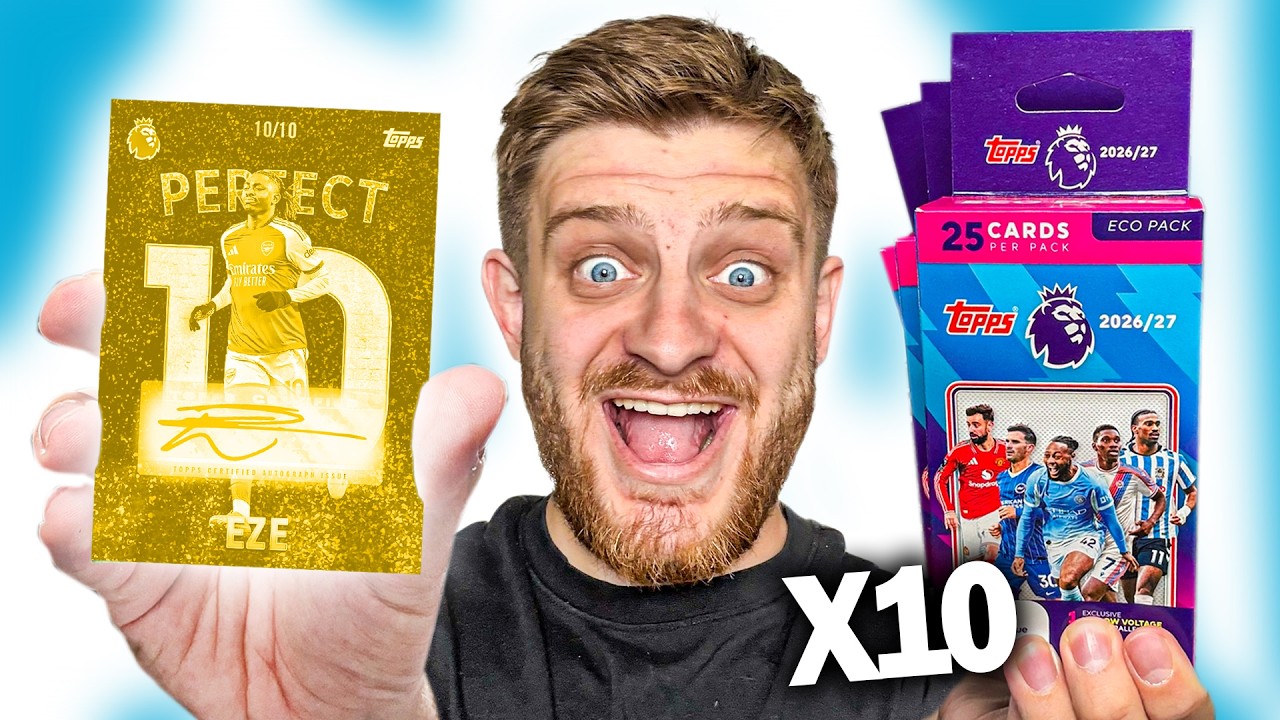 Открываем 10 ЭКО-ПАЧЕК флагманской коллекции Premier League 2026-27! (Автограф-поиск!)