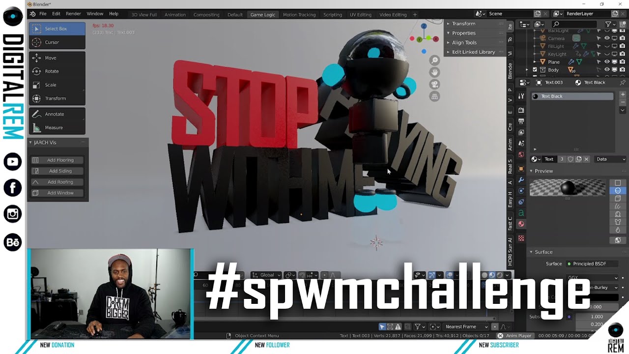 Digital REM | Character Animation | Stop Playing With Me Challenge