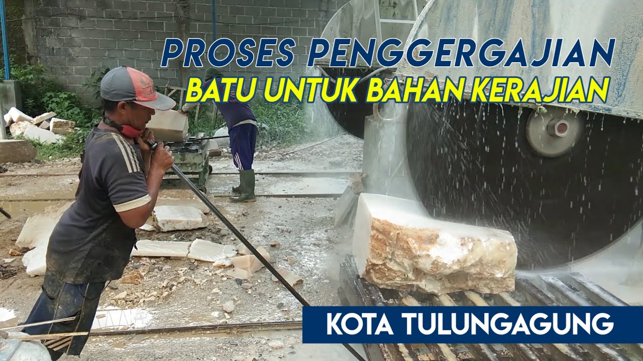 PENGGERGAJIAN BATU ALAM MARMER ONIX | MESIN RAKITAN SENDIRI