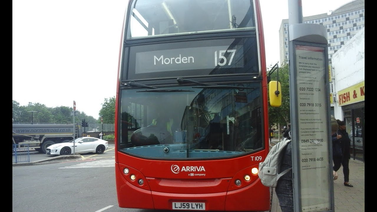 *FULL ROUTE VISUAL* Route 157: Crystal Palace - Morden