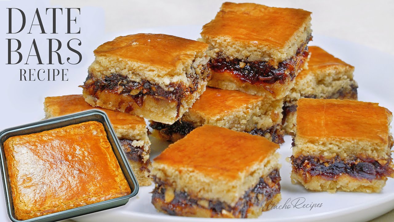 Date Bars | ඩේට් බාර්ස් | டேட் பார்ஸ் | Date square slices | Easy homemade Srilankan recipe.