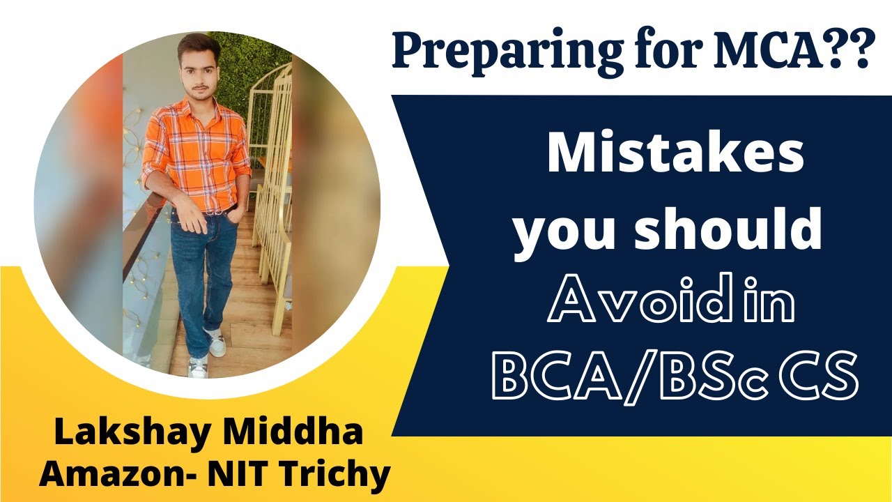 BCA Students Preparing for NIMCET 2024/25 Avoid Doing these mistakes!! ft. Lakshay NIT Trichy Amazon