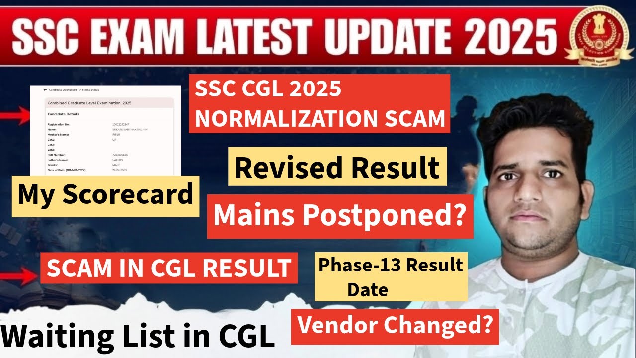 SSC CGL 2025 Normalization Scam 😡 Revised Result 🔥 My Scorecard 🎉 Waiting List in CGL 🔥 CGL Mains ❌