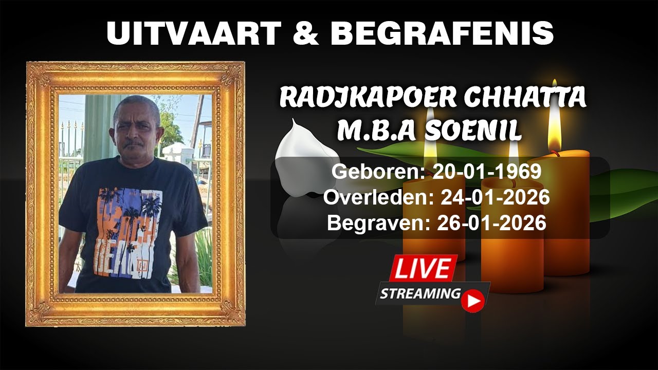 Live Stream: Uitvaart & Begrafenis Radjkapoer Chhatta m.b.a Soenil Part 1