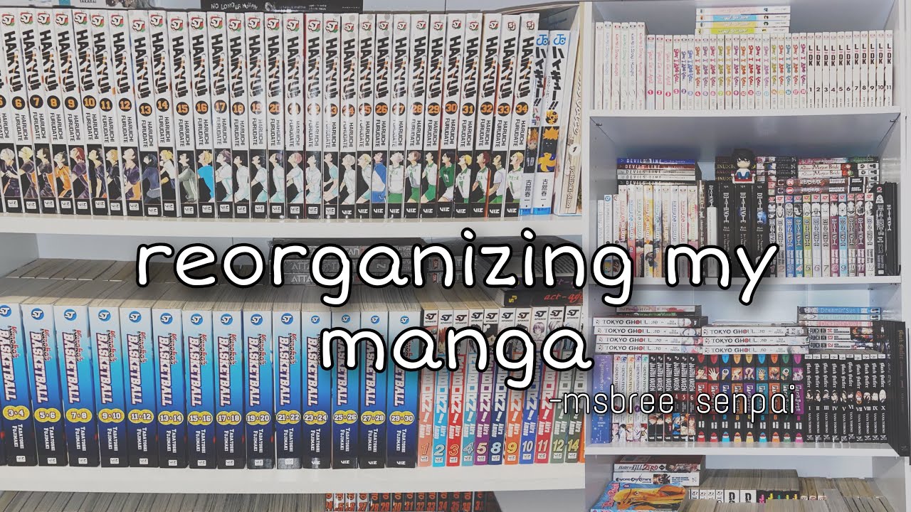 reorganizing my manga collection 🌸 // new shelf!
