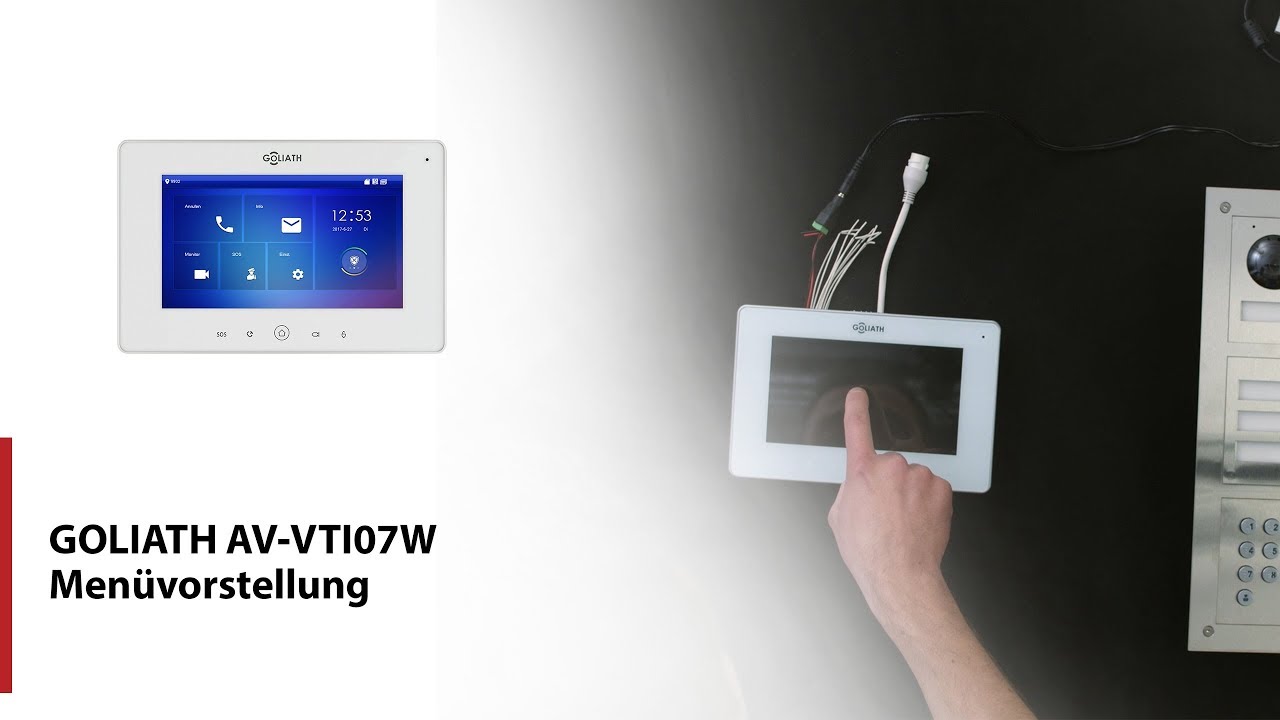 GOLIATH WLAN Innenstation AV-VTI07W Menüvorstellung für die IP Videotürsprechanlage