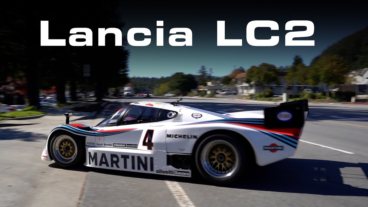 Bruce Canepa street driving the 1984 Lancia Group C LeMans prototype