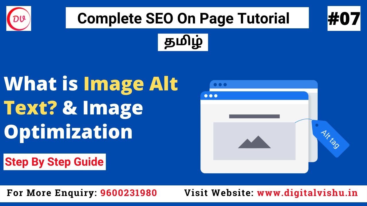 What is Alt Text in SEO in Tamil | How to Write Image Alt Text | Image Optimization With Alt Tag