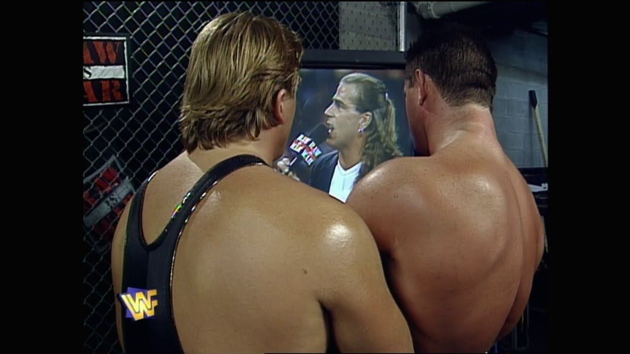 Shawn Michaels Shoots on Bret Hart during Promo (Part 2) Owen & British Bulldog confront Shawn! WWF