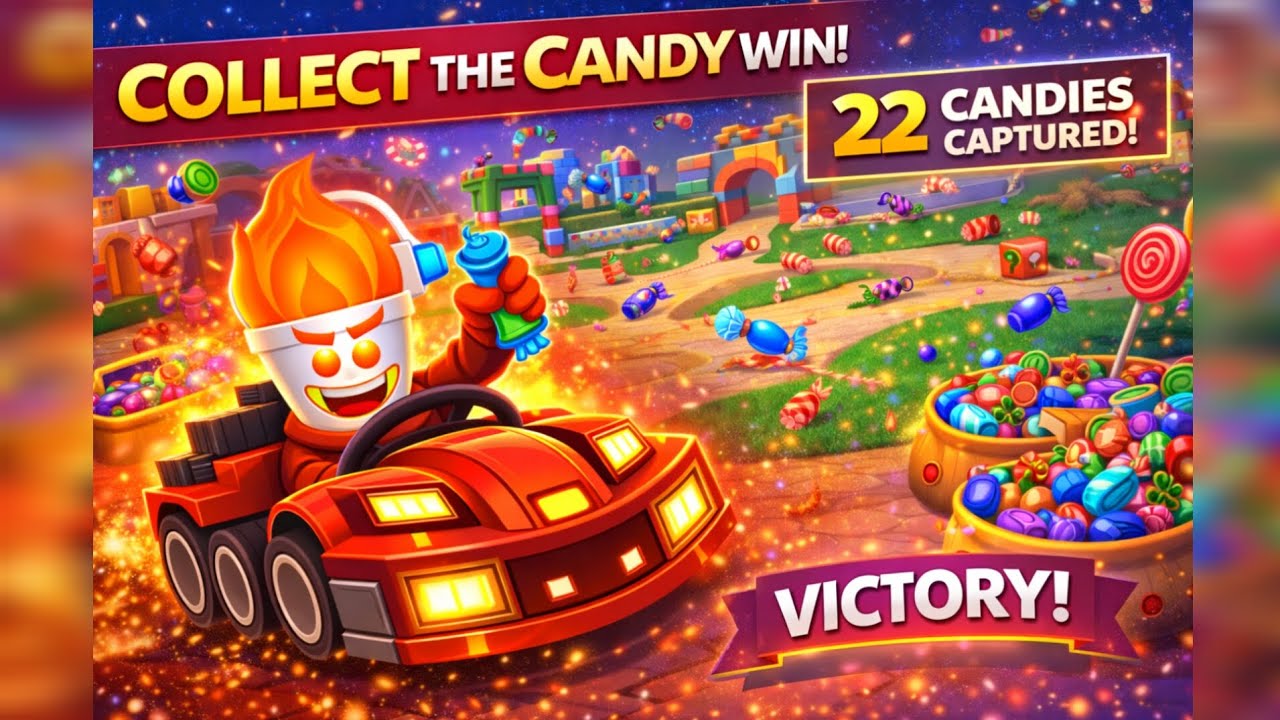 22 Candies in One Match! 🍬 Sandbox Map Victory | Smash Karts