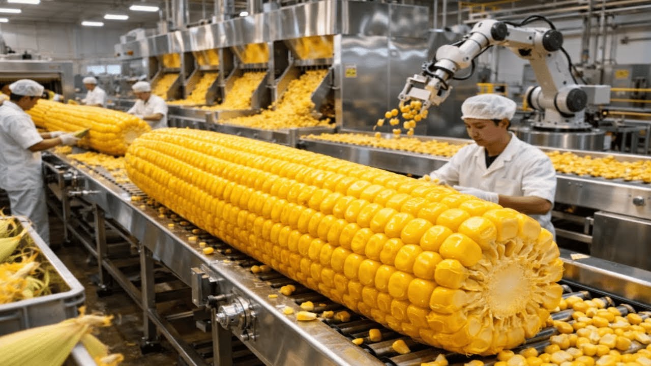 Inside a Modern Popcorn Factory: From Corn Kernels to Perfect Popcorn (Full Process)