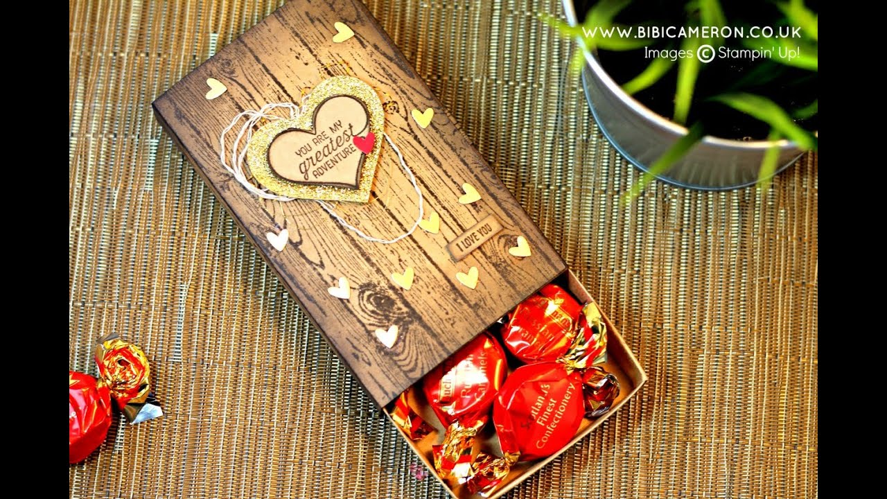 How to make a Matchbox + faux wood background (Stampin Up)