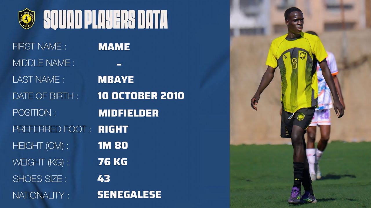 MAME MBAYE (15 ans) : La nouvelle tour de contrôle de l'Oslo Football Academy 🇸🇳