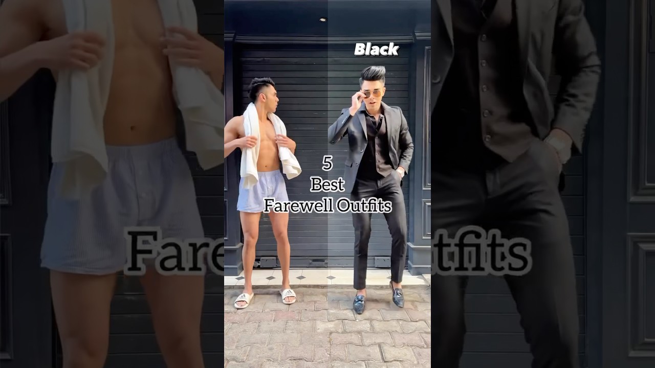 5 best farewell outfits 🫶❤️#mensfashion #fashion #white #style #dailyshorts #shorts #dapperstyle ￼