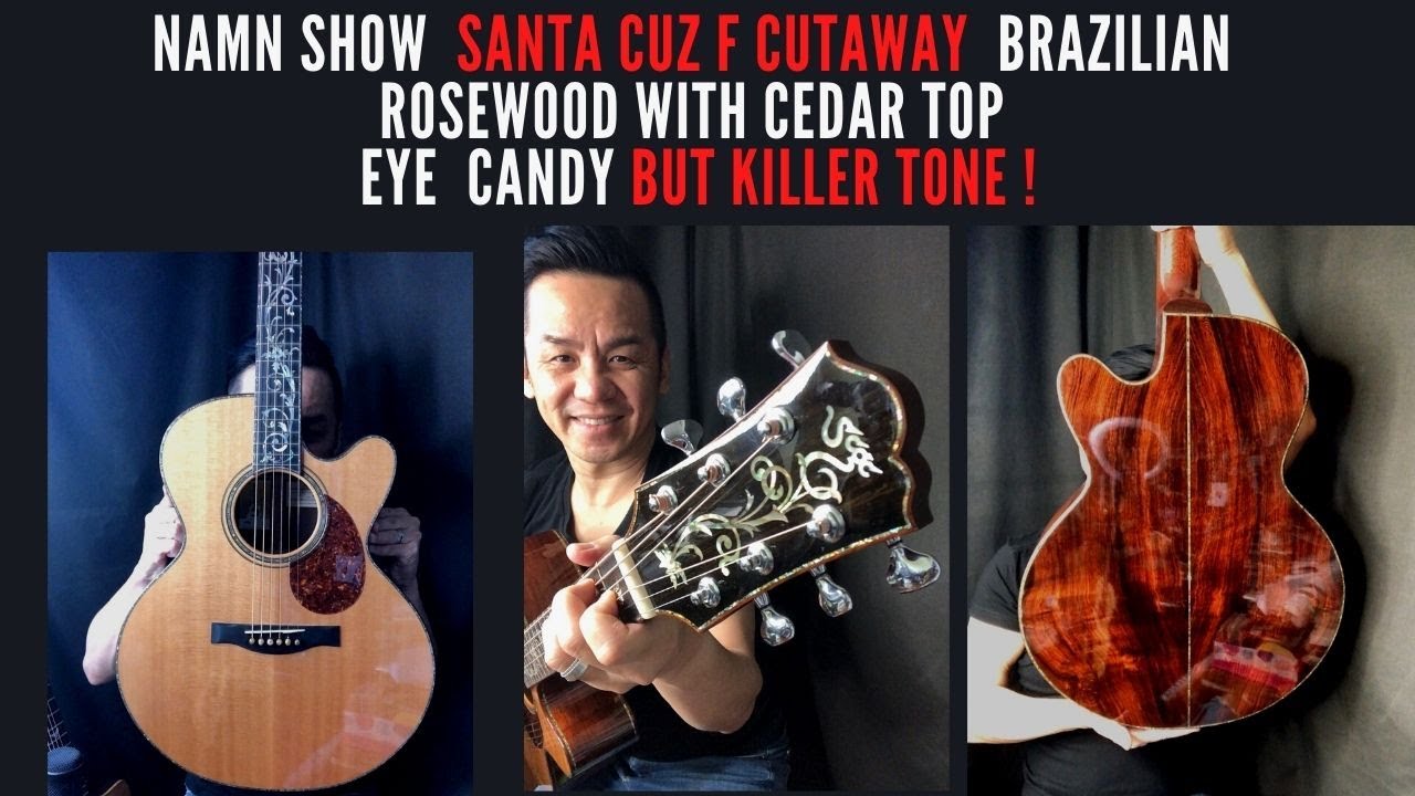 NAMN SHOW- SANTA CRUZ F CUTAWAY BRAZILIAN ROSEWOOD AND CEDAR