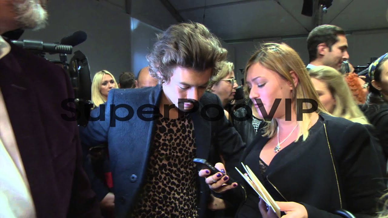 Harry Styles at Burberry London Fashion Week SS14 on Sept...