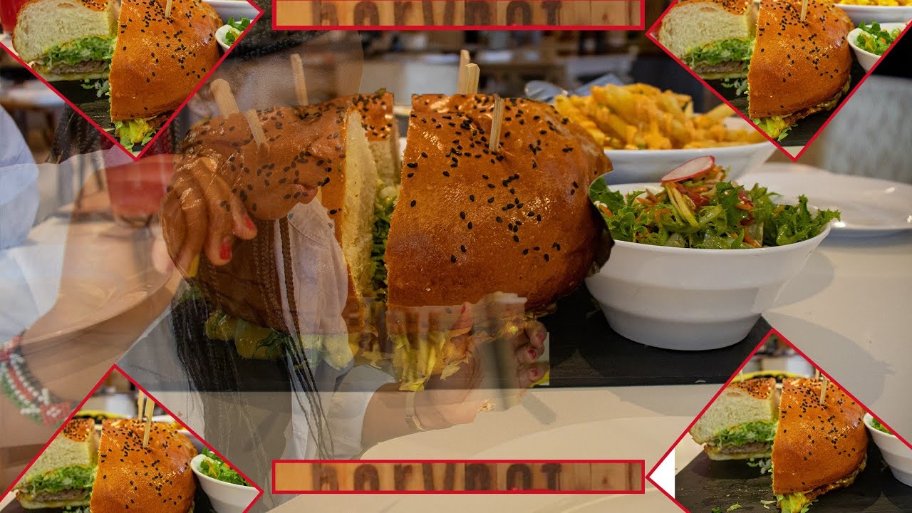 Have an experience of Giant Burger 🍔 at Harvest restaurant, Nairobi.