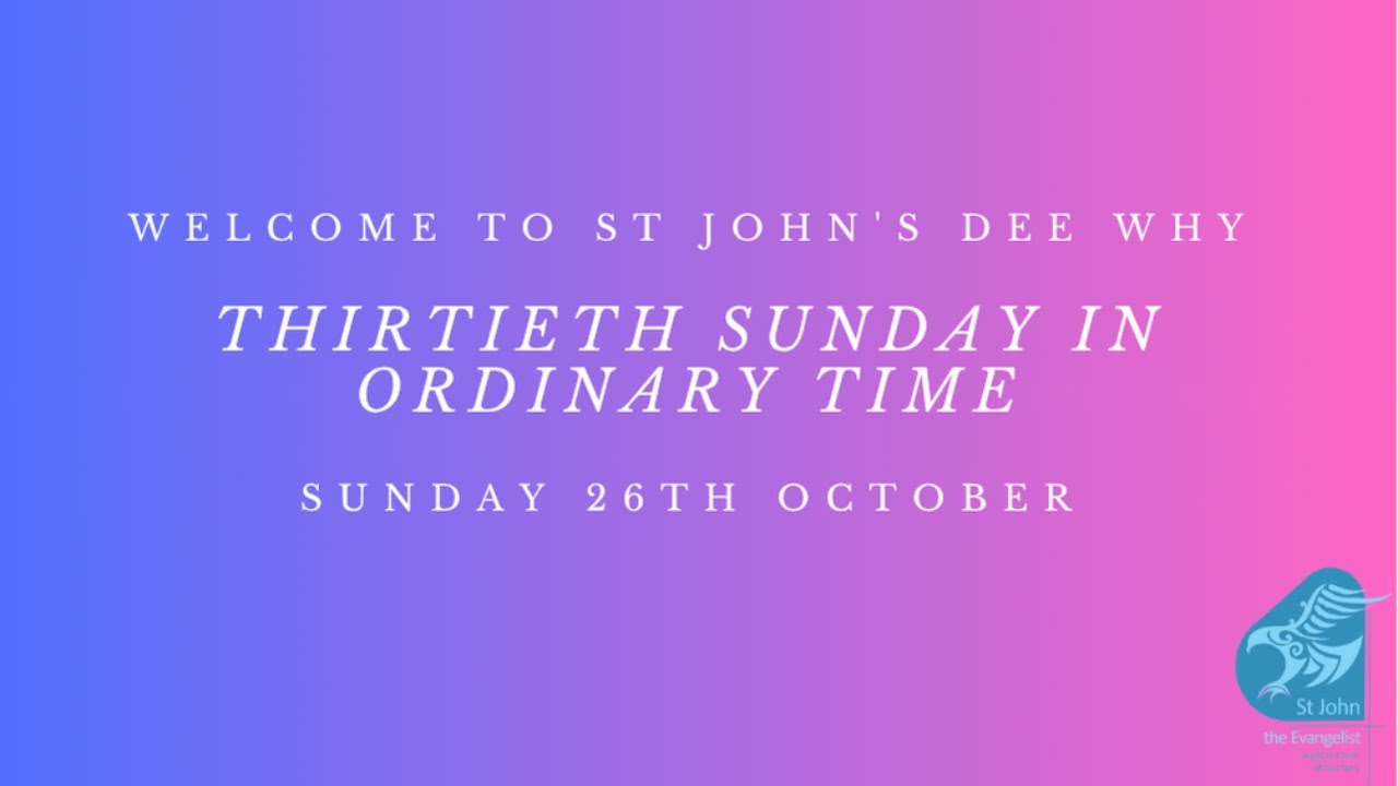 30th Sunday in Ordinary Time