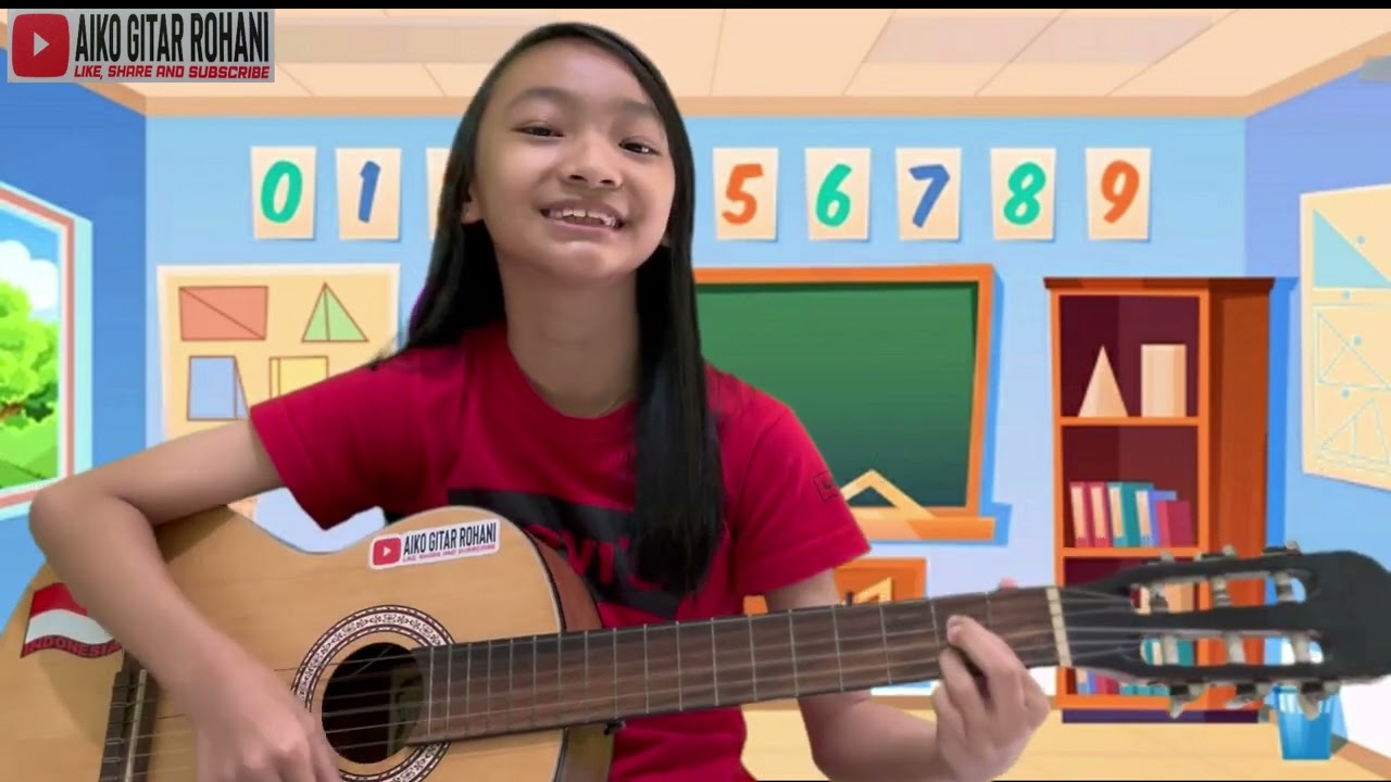 Bernyanyi dan belajar gitar lagu 'AnugerahMu Mempesonaku' cover Aiko